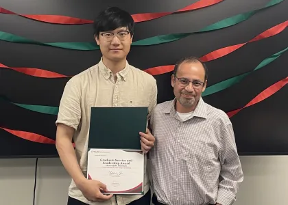 José Figueroa-López with awardee Yiqiao Jin
