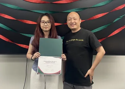 Nan Lin with awardee Yutian Han