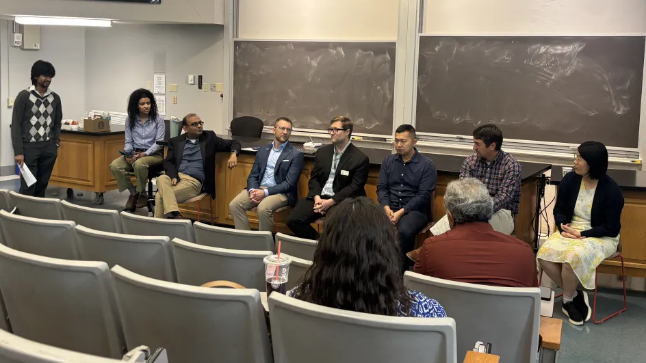 Vedul Palavajjhala and Braxten Jones chair the discussion panel at ASA Statistics Day 2026