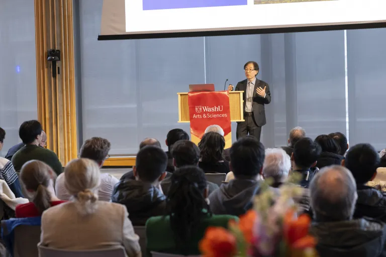 Xuming He presents his Dean's Distinguished Lecture