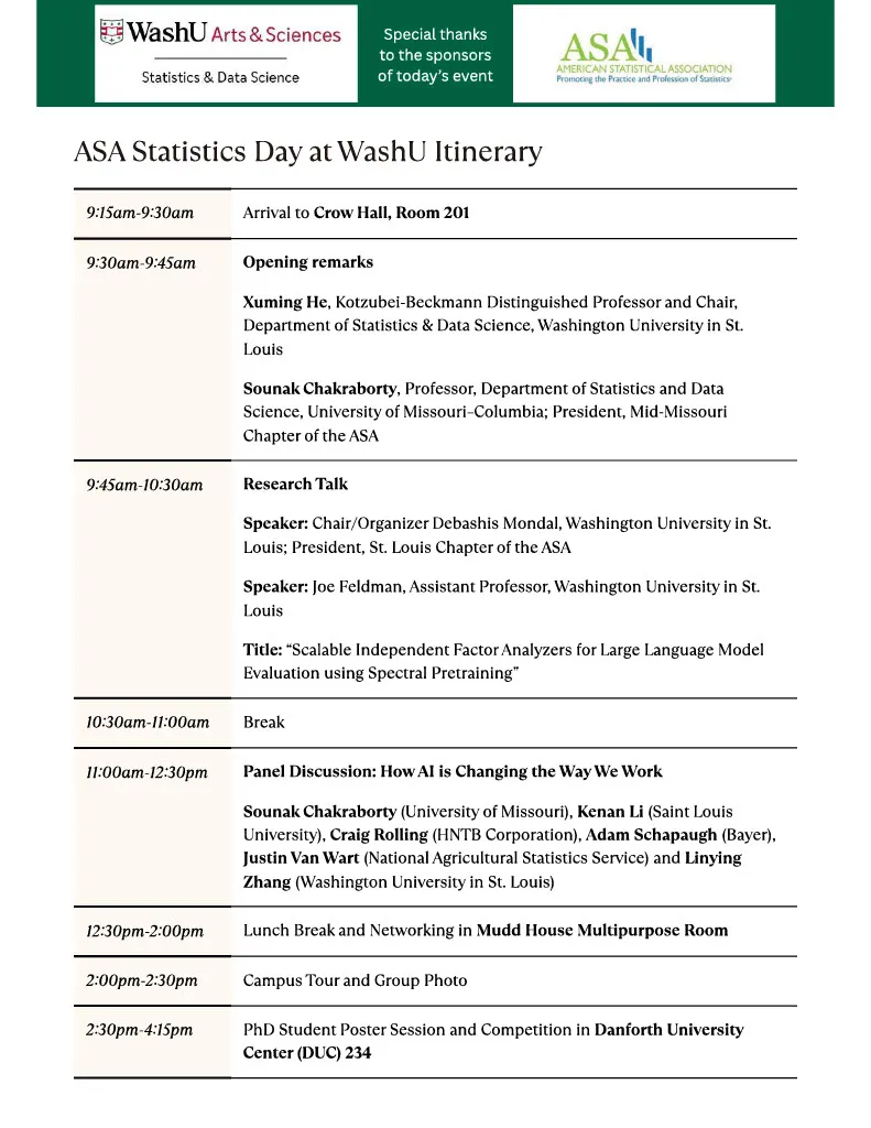ASA Day 2026 Itinerary