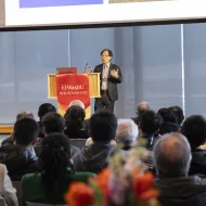 Xuming He presents his Dean's Distinguished Lecture